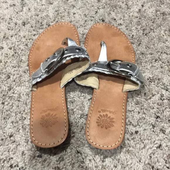 Yellow Box Braided Buckle Sandals - Picture 2 of 5